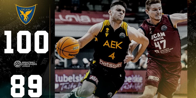 Δύσκολο βράδυ και βαριά ήττα για την ΑΕΚ στη Μούρθια