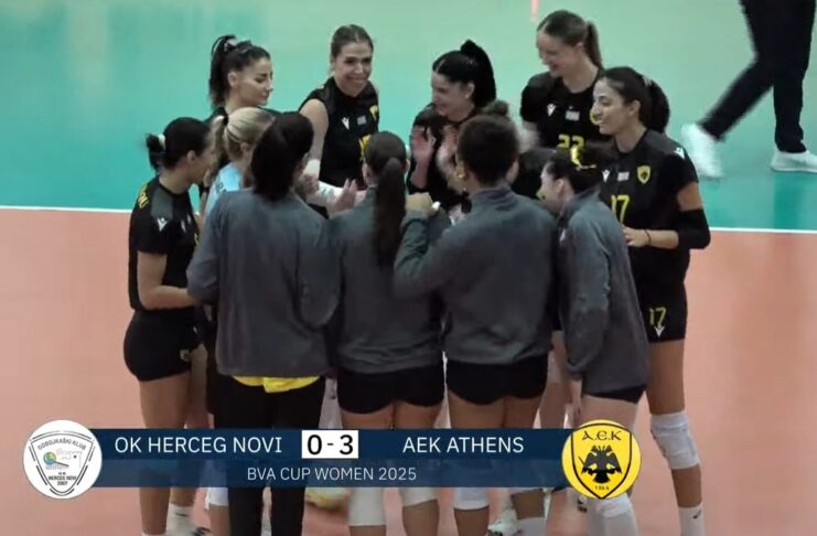 Βόλεϊ Γυναικών: Η ΑΕΚ πέτυχε νέα άνετη νίκη και έκανε το 2 στα 2 στο Βαλκανικό Κύπελλο